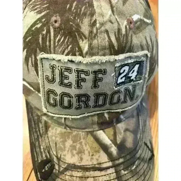 NASCAR Jeff Gordon 24 Camo Team Real Tree Racing Baseball Hat Cap - Picture 2 of 8
